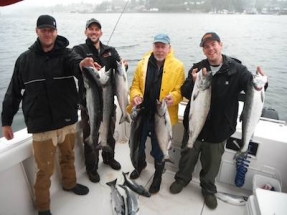 coho chinook Hot Pursuit Charters fishing Ucluelet
